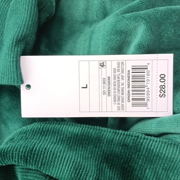 Wild Fable Sweatshirt Green Quarter Zip Velour Tunic Pullover Womens - Picture 6 of 8